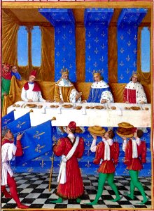 Banquet de Charles V le Sage. Free illustration for personal and commercial use.