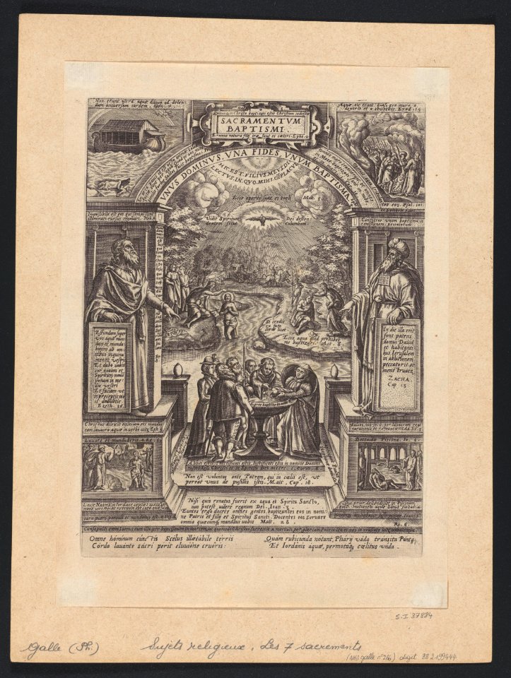 Baptism 1576 print by Hans Bol, S.I 37884, Prints Department, Royal Library of Belgium