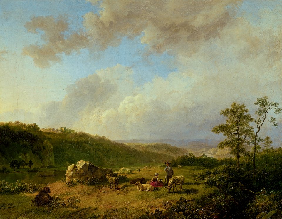 Barend Cornelis Koekkoek - Landschap bij opkomende regenbui