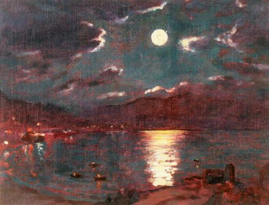 Barmouth Moonlight (gcf02882). Free illustration for personal and commercial use.