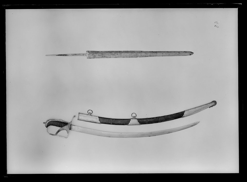 Barnsabel, Sverige ca 1800, anslutande till sabel för Savolax jägarregemente 1775 - Livrustkammaren - 499