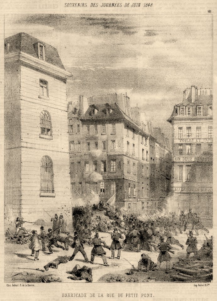 Barricade de la rue du Petit Pont, 1848