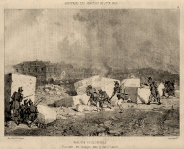 Barrière Poissonière - Poursuite des insurgés, dans le clos St. Lazare
