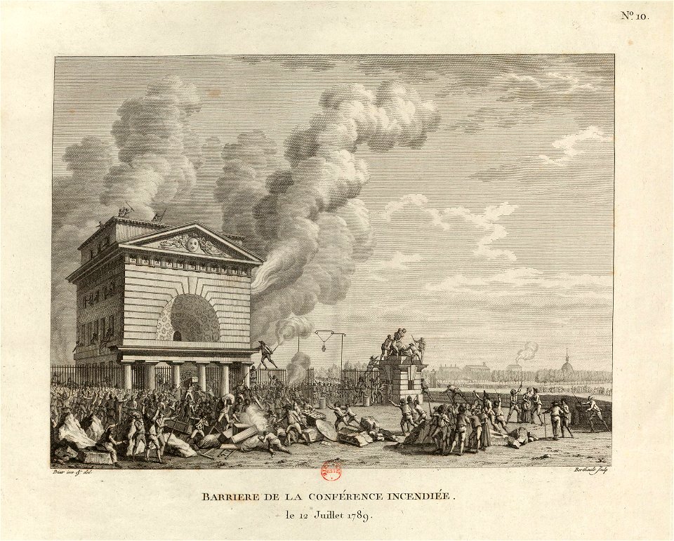 Barrière de la conférence incendiée