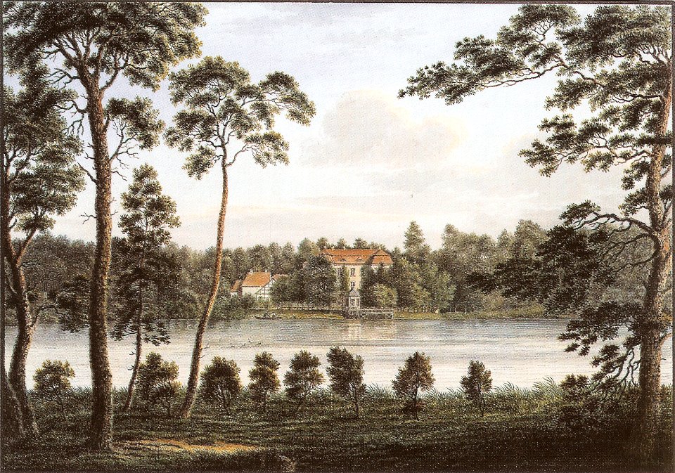 Barth, Wilhelm - Jagdschloss Grunewald Ansicht von der Seeseite - Kupferstichkabinett Berlin