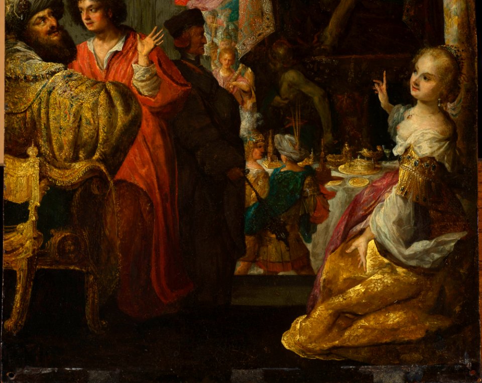 Bartholomaus Strobel - Daniel and king Cyrus before Bel (Daniel 14-1-2) - M.Ob.1284 - National Museum in Warsaw