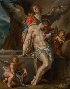 Bartholomeus Spranger - Engelen dragen het lichaam van Christus (Engelenpietà) - SK-A-5073 - Rijksmuseum