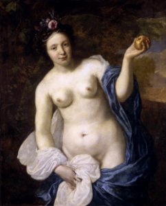 Bartholomeus van der Helst - Venus met de appel 1664. Free illustration for personal and commercial use.
