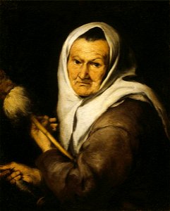 Bartolomé Esteban Murillo (1617-1682) - An Old Woman Holding a Distaff and Spindle - 732120 - National Trust