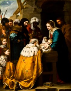 Bartolomé Esteban Murillo - Adoration of the Magi - Google Art Project. Free illustration for personal and commercial use.