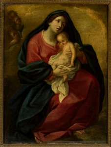 Bartolomé Estebán Murillo - Madonna with Child Jesus - M.Ob.32 - National Museum in Warsaw. Free illustration for personal and commercial use.