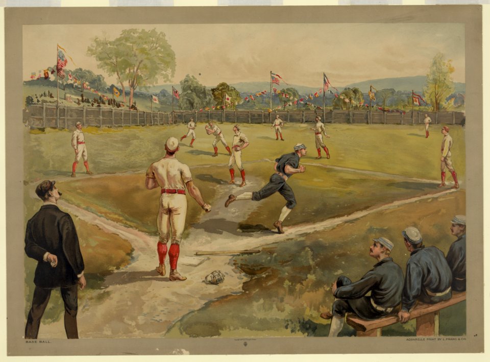 Base ball - aquarelle print by L. Prang & Co. LCCN93515576