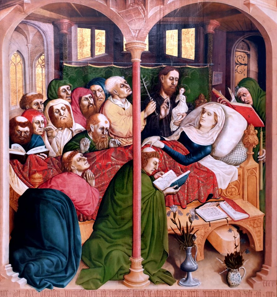1437 Multscher Wurzacher Altar Der Tod Mariae Gemäldegalerie anagoria