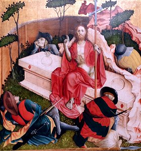 1437 Multscher Wurzacher Altar Auferstehung Jesu Christi Gemäldegalerie anagoria