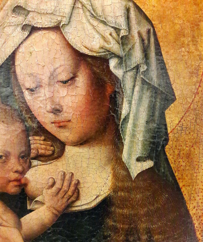 Campin Madonna and Child (detail) 03