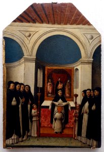 1445 Vivarini Die Einkleidung des hl. Petrus Mayr Gemäldegalerie Kat.Nr. 67 anagoria