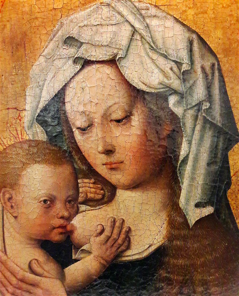 Campin Madonna and Child (detail) 02