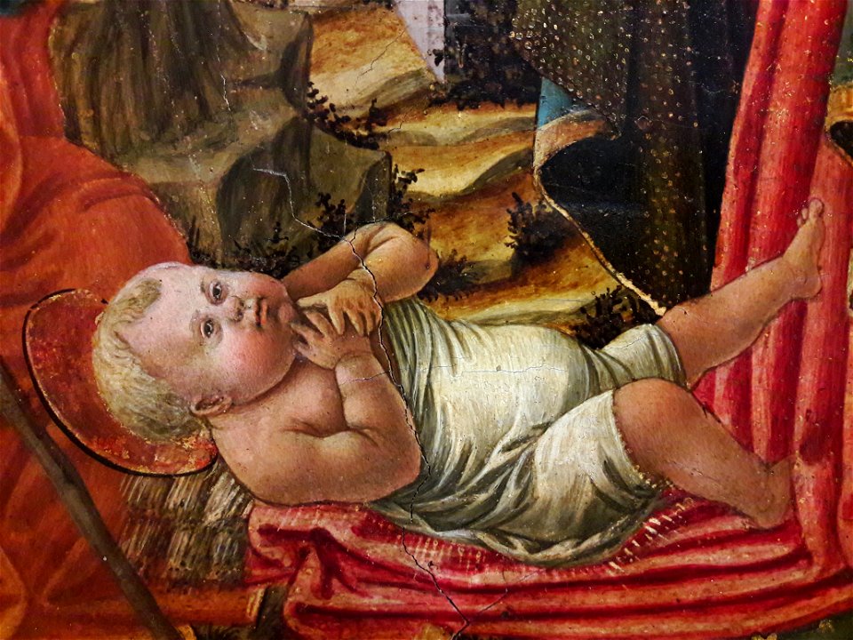 Fra Diamante Adoration of the Child (detail) 04