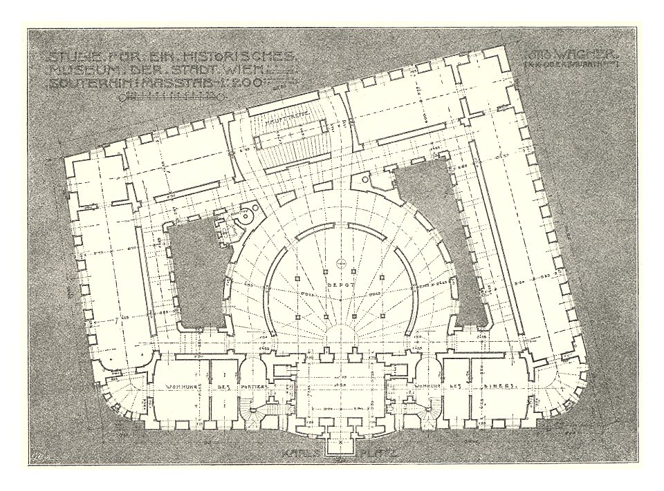15 Wagner - Studie Stadtmuseum Karlsplatz, Wien Bd. III Heft 5, 6, 7 - Souterrain