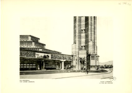 15. Salles d'assemblée, la tour des horloges; perspective