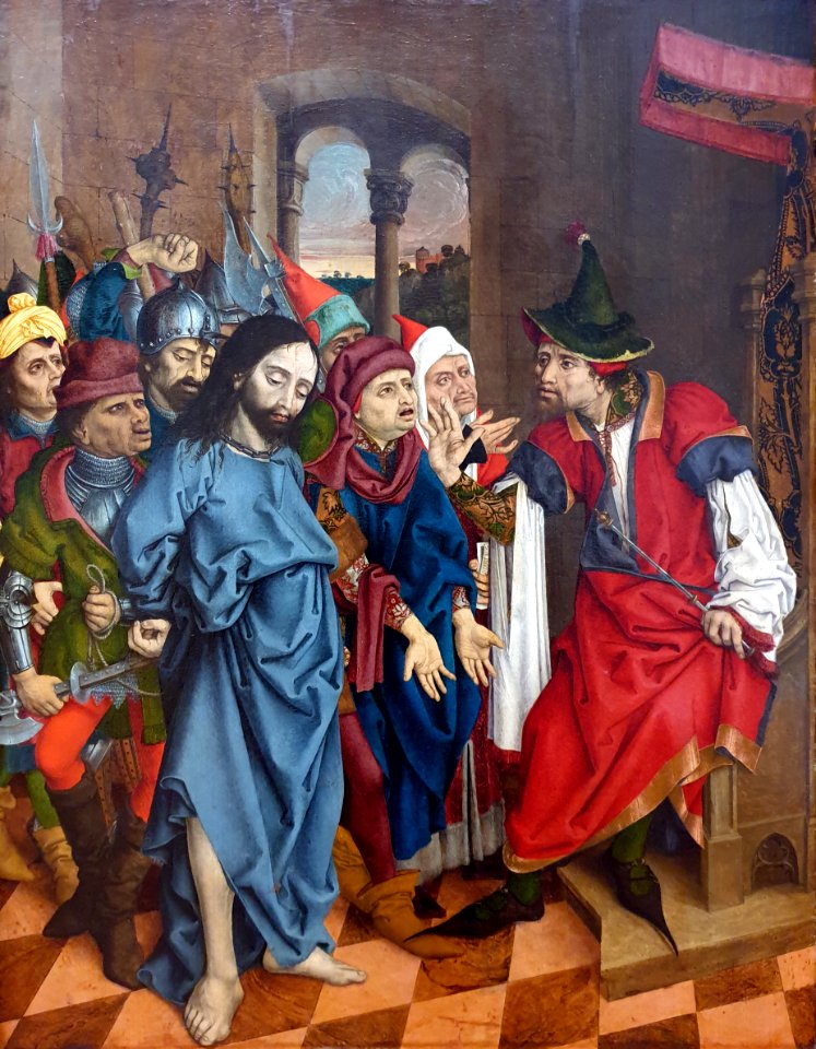 1500 Meister LCz Christus vor Pilatus Gemäldegalerie Kat.Nr. 1847 anagoria