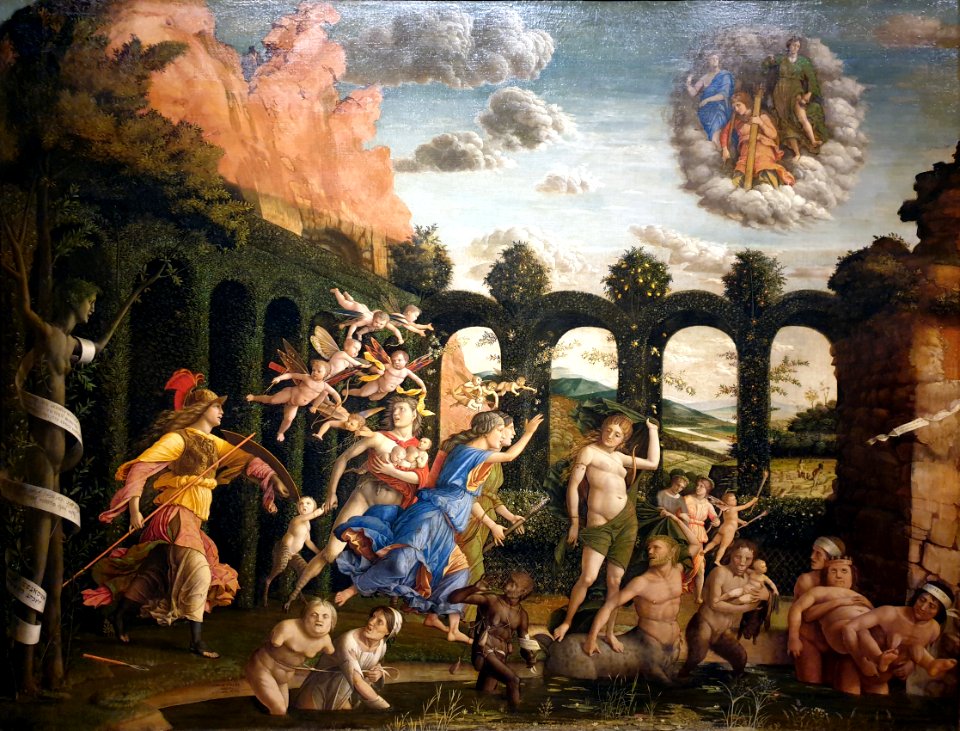 1501 Mantegna Minerva vertreibt die Laster aus dem Garten der Tugend Musée du Louvre anagoria