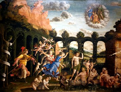 1501 Mantegna Minerva vertreibt die Laster aus dem Garten der Tugend Musée du Louvre anagoria