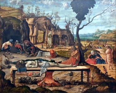 1505 Carpaccio Grabbereitung Christi Gemäldegalerie Kat.Nr. 23A anagoria