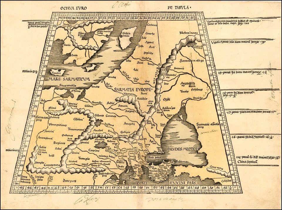 1513 map of Baltic, Scandinavia, Poland & Eastern Europe by Martin Waldseemüller