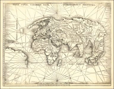 1513 map - Orbis Typus Universalis Iuxta Hydrographorum Traditionem