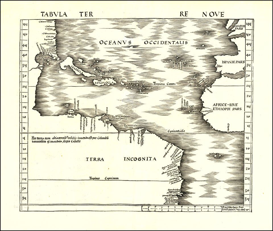 1513 Admiral's Map by Martin Waldseemüller