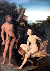 1530 Cranach d.Ä. Apoll und Diana in waldiger Landschaft Gemäldegalerie Kat.Nr. 564 anagoria