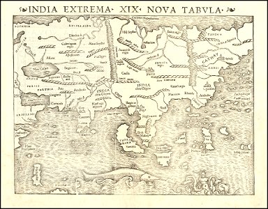 1542 map of Asia by Sebastian Münster