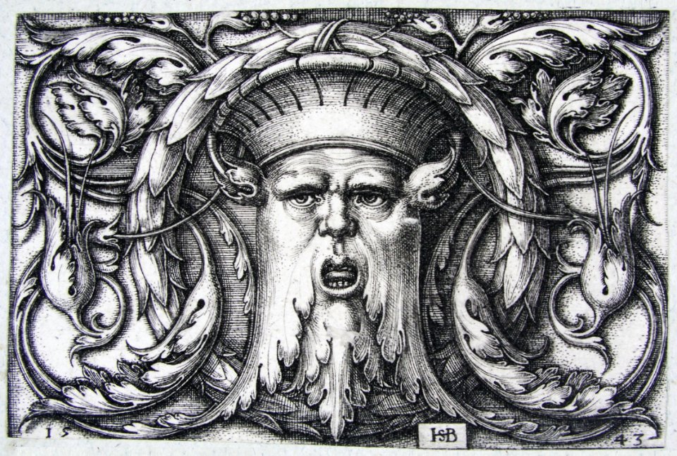 Beham Ornament with a mask