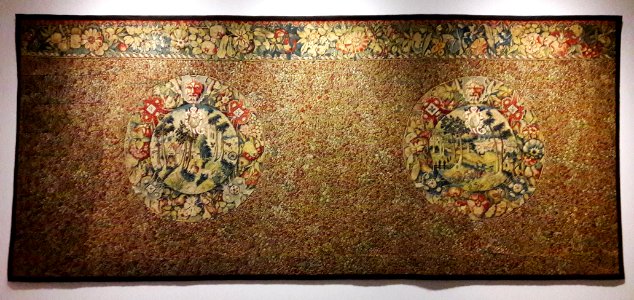 Anonymous Millefleur tapestry with medallions