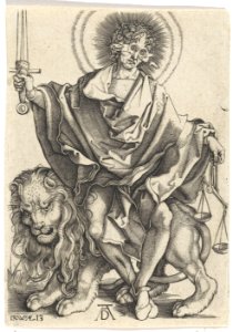 Hieronymus Wierix, Albrecht Dürer (after) - Son of Justice (Sol Justitiae)