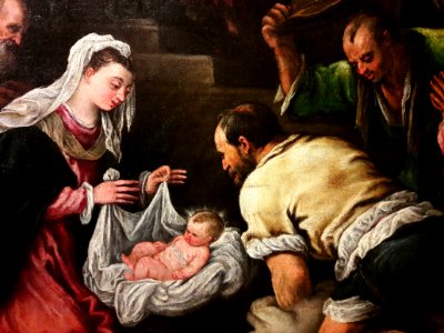 Bassano Adoration of the shepherds (detail) 01