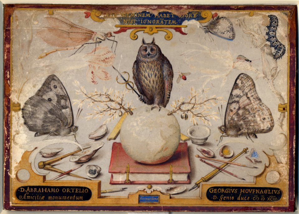 Joris Hoefnagel - Allegory for Abraham Ortelius
