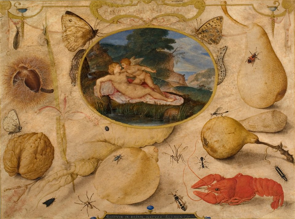 Joris Hoefnagel - Venus disarms Amor