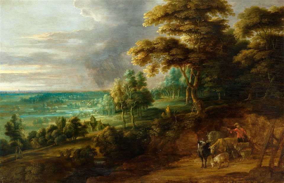 Lucas van Uden - Wooded landscape