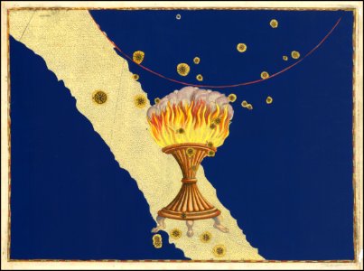 1603 celestial chart of the constellation Ara by Johann Bayer