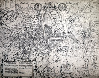 1602 Zweidler Vogelschauplan von Bamberg Historisches Museum Bamberg anagoria