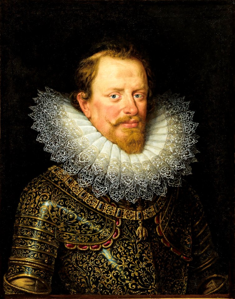 Frans Pourbus the younger - Portrait of Vincenzo Gonzaga, Duke of Mantua, wearing armour and the Order of the Golden Fleece