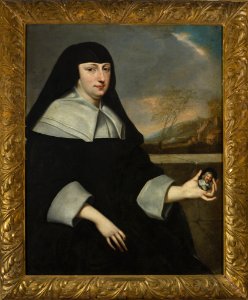 Charles Beaubrun - Portrait of a widow with a miniature in her hand (Maria Felice Orsini 1600–1666)^ - M.Ob.648 MNW - National Museum in Warsaw. Free illustration for personal and commercial use.
