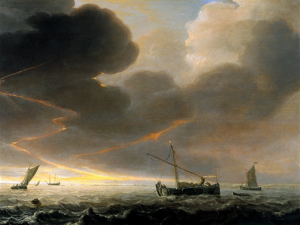 Simon de Vlieger - Thunderstorm off the Coast