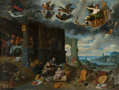 Verheerlijking van handel en wetenschap Rijksmuseum SK-A-3027