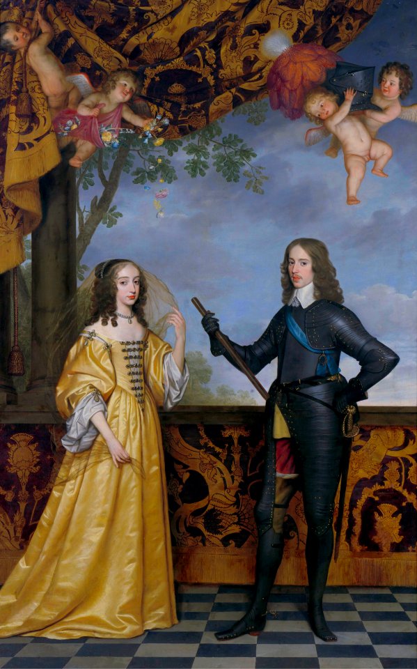 Willem II prince of Orange and Maria Stuart, by Gerard van HonthorstFXD
