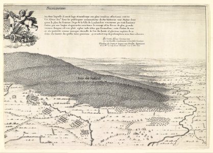 Wenceslaus Hollar, Jacob van Werden - Siege of Landrecies, top right