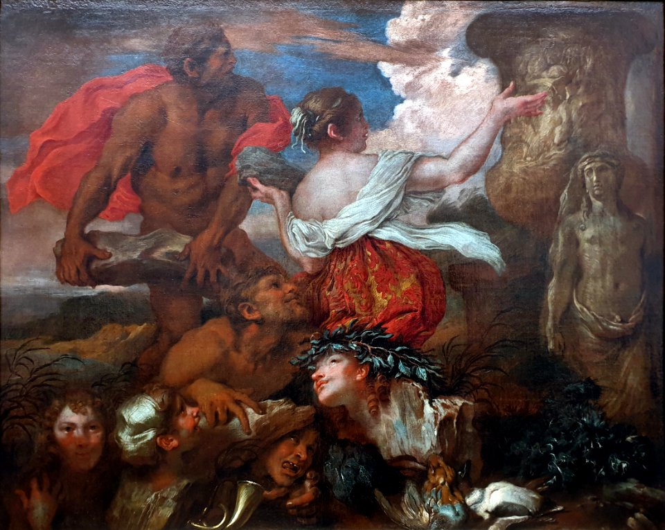 1655 Castiglione Deukalion und Pyrra Gemäldegalerie Kat.Nr. 2078 anagoria