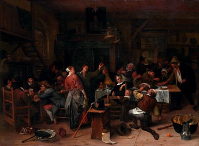 Prince's Day, by Jan Steen. Free illustration for personal and commercial use.